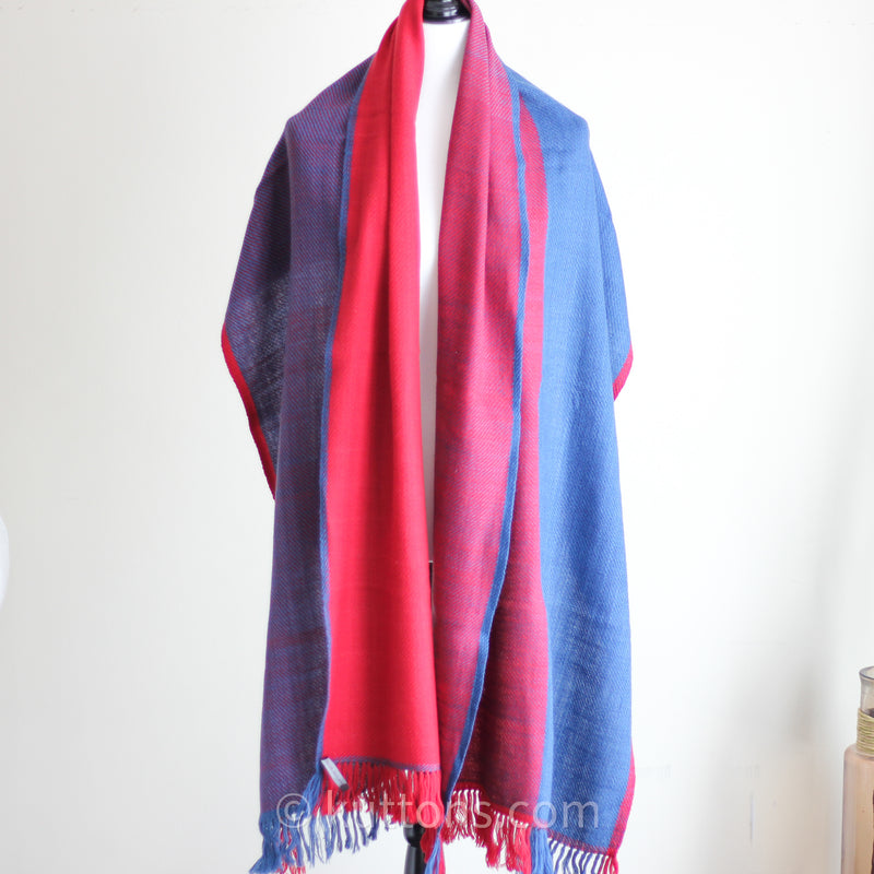 naturally dyed handwoven woolen wrap stole