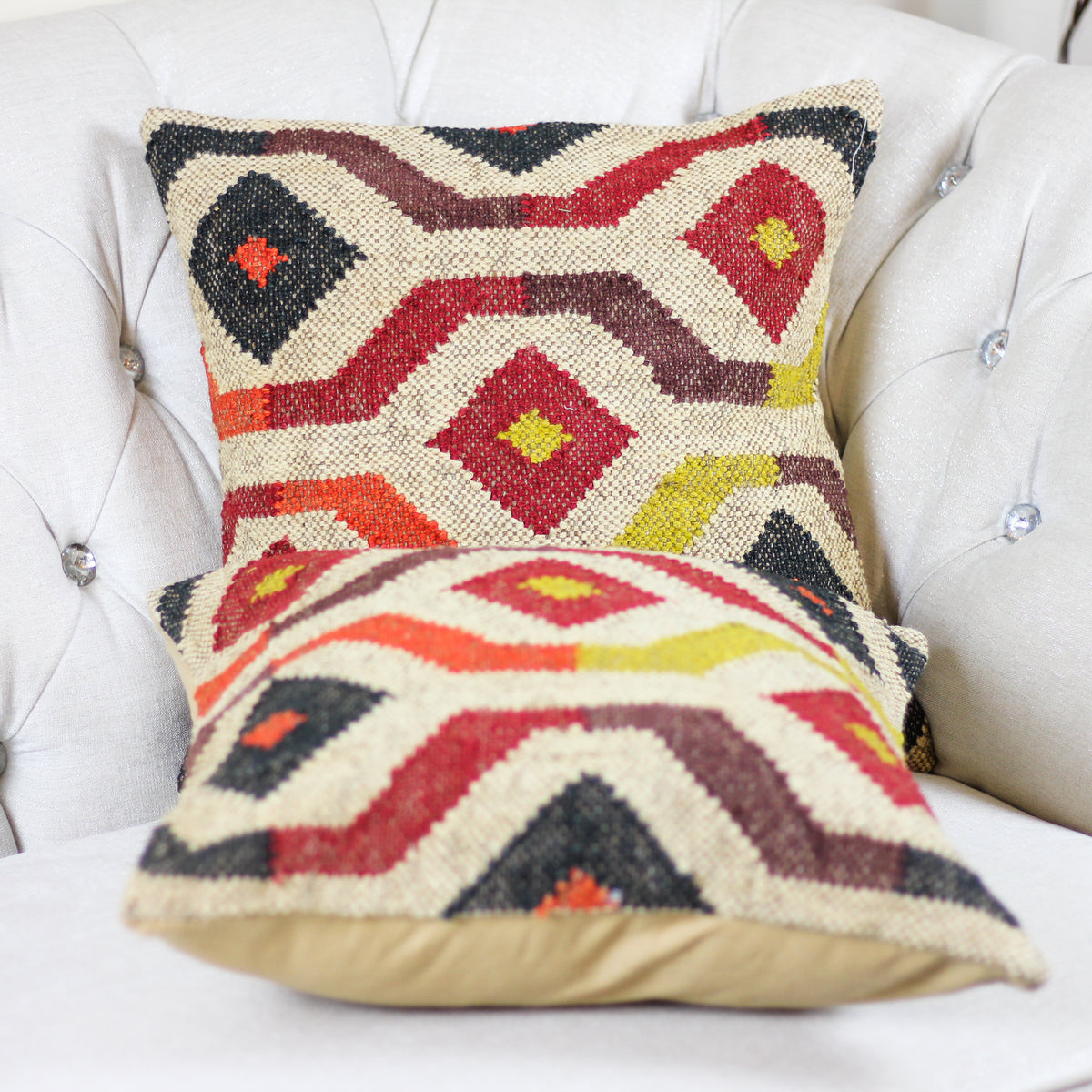 kilim jute cushion covers