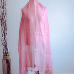 naturally dyed handwoven linen wrap stole