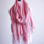 Handwoven Linen Wrap - Hand-Dyed with Natural Sappanwood