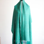 handwoven silk and wool wrap stole
