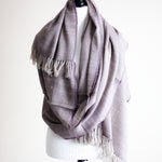 Handwoven Merino & Himalayan Wool Wrap - Naturally-Dyed with Shellac & Haritaki Herb