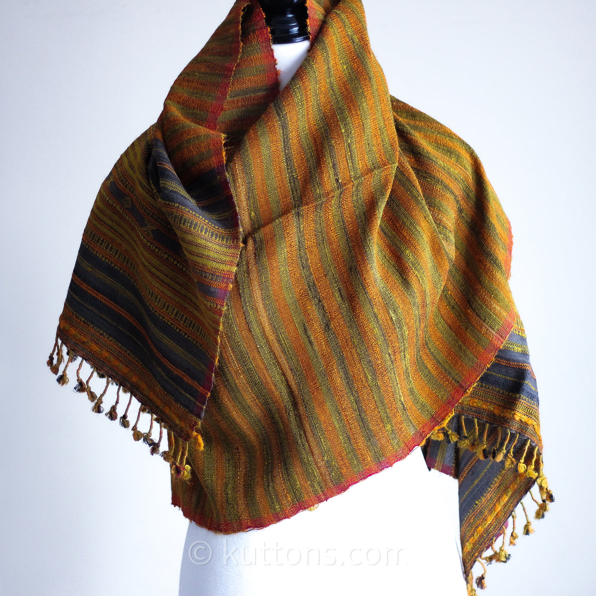 handwoven wrap stole - naturally dyed