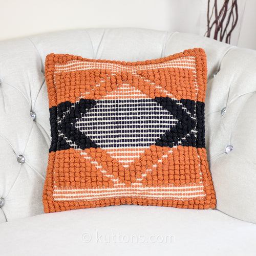 hacrafted textured cotton pillow case