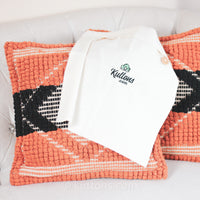 handmade textured cotton pillow cover