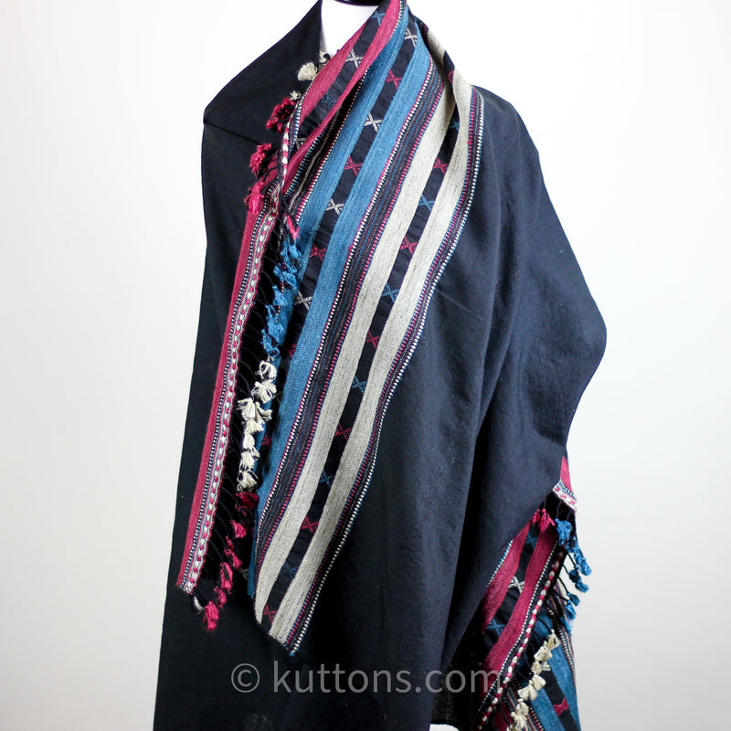 ethnic silk and wool shwal wrap