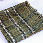 ethnic handwoven rustic wool & cotton pillow