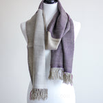 Handwoven Woolen Scarf - Naturally Dyed with Plants & Herbs in the Himalayas | Purple, Double Shade, 13x76"