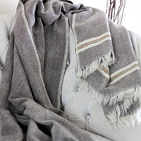 Handwoven Woolen Throw cum Blanket - Rustic Charm