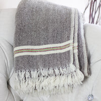 handcrafted woolen throw cum blanket
