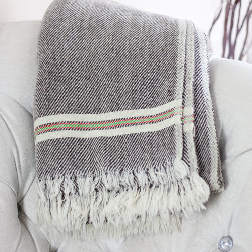 handcrafted woolen throw cum blanket