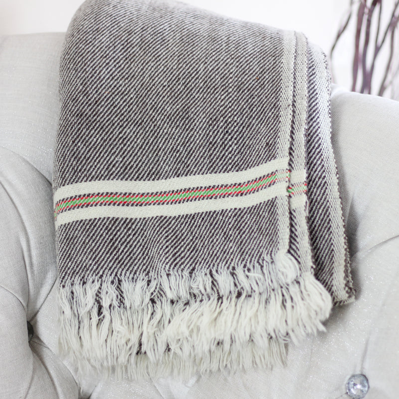 handcrafted woolen throw cum blanket