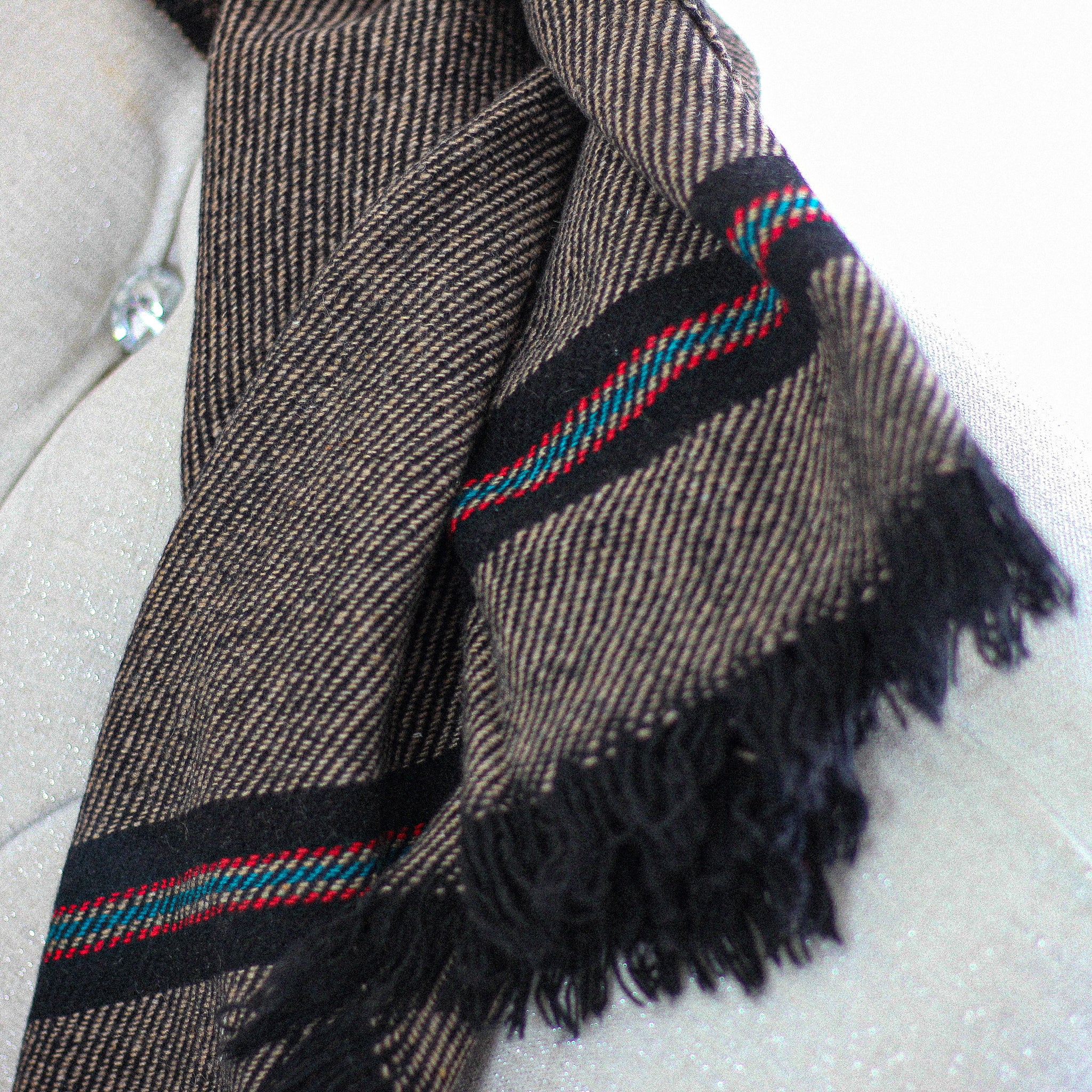 Handwoven Woolen Throw cum Blanket - Rustic Cottage Charm