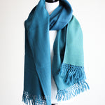 Handwoven Woolen Wrap - Naturally Dyed with Tesu Flowers & Indigo