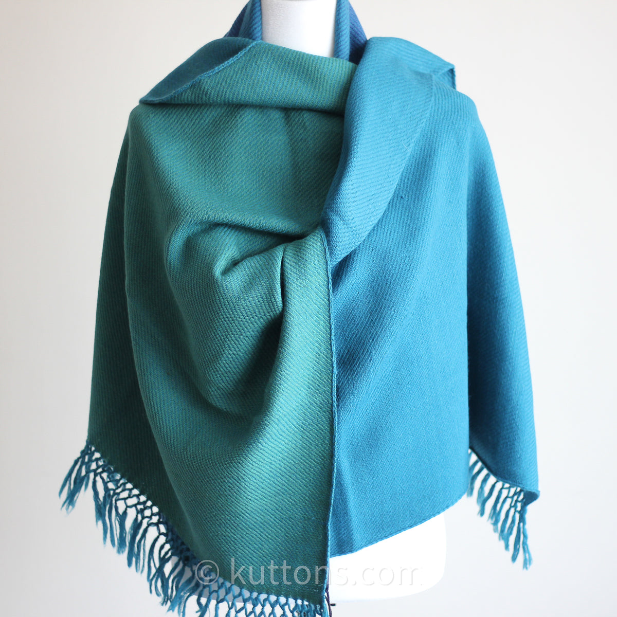 himalayan wool and merino wool handwoven naturally dyed wrap shawl