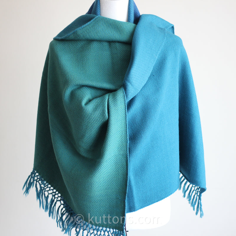 himalayan wool and merino wool handwoven naturally dyed wrap shawl