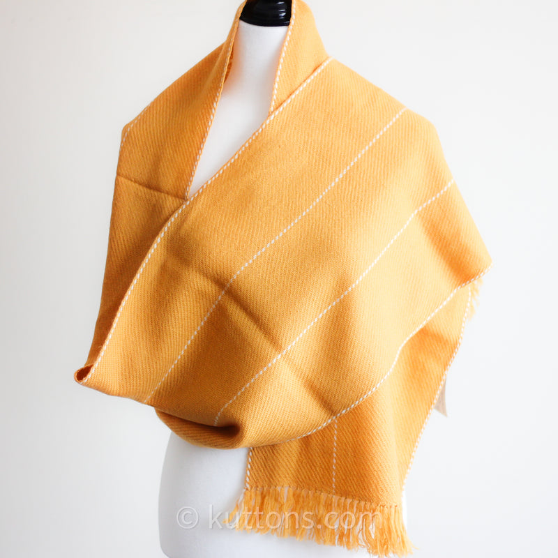 naturally dyed handwoven scarf from wool