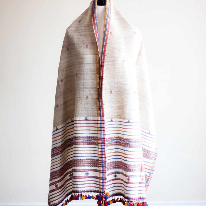 handmade stole - silk and cotton