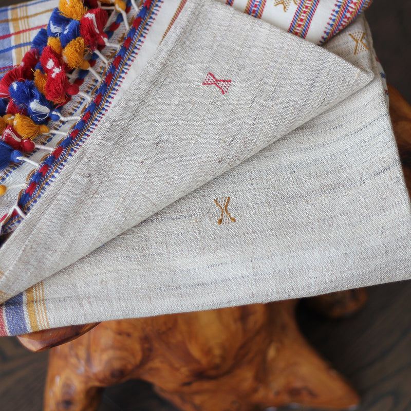 handwoven wrap - handspun silk and fine cotton