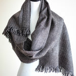 Himalayan Raw Sheep Wool Scarf - Handspun & Handwoven in Ladakh