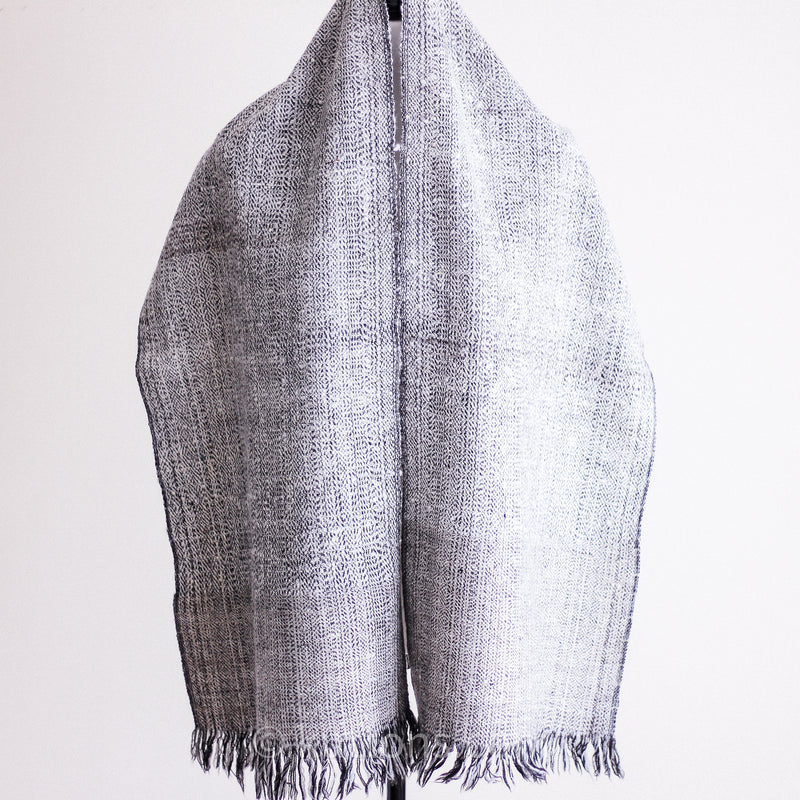 raw rustic sheep wool scarf