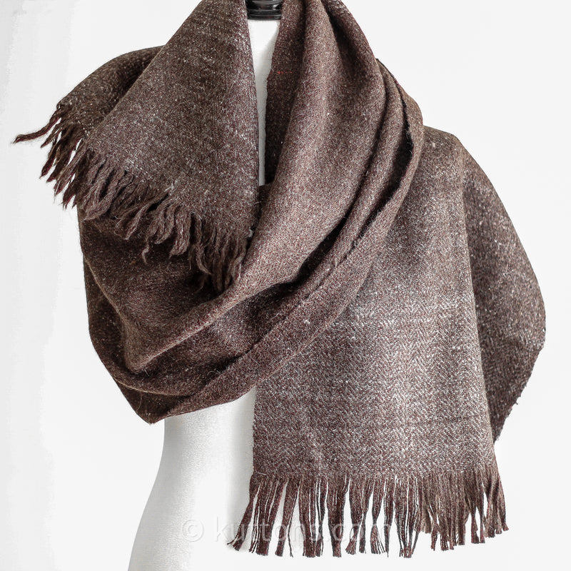 Himalayan Yak Wool Scarf - Rustic & Raw - Handwoven by Women Artisans in Ladakh