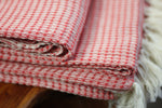 Handwoven Waffle Weave Pure Cotton Towel - Bath Room Decor | Red, 29x62"