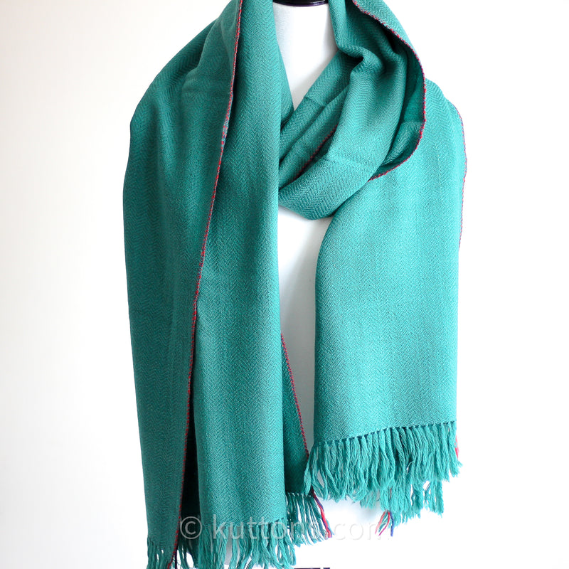 Merino & Himalayan Wool Handwoven Stole Wrap - Dyed with Natural Dyes