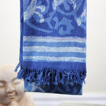 handwoven cotton towel dyed with natural dyes