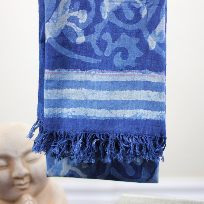 Monaco Turkish Towel - Blue, 100% Organic Cotton, Handmade, Bath