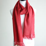 merino and himalayan wool naturally dyed scarf - madder root