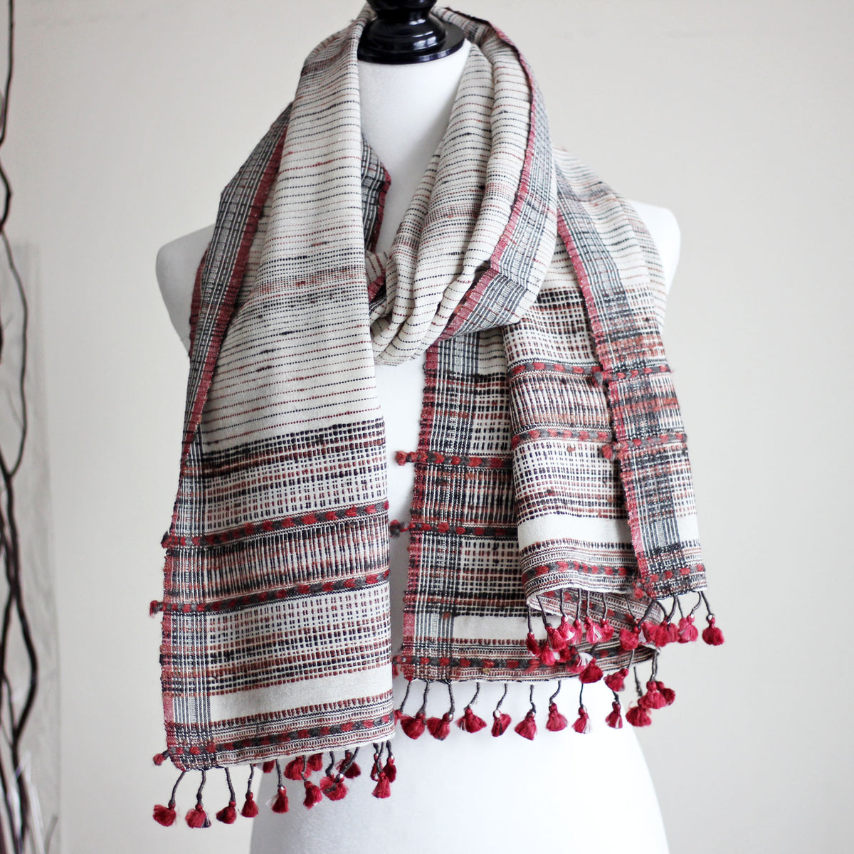 Naturally Dyed Handwoven Wrap - Blend of Cotton & Silk 