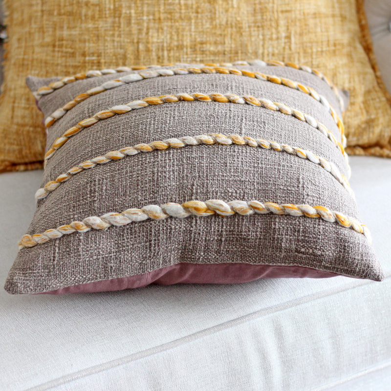 decorative jute pillow case