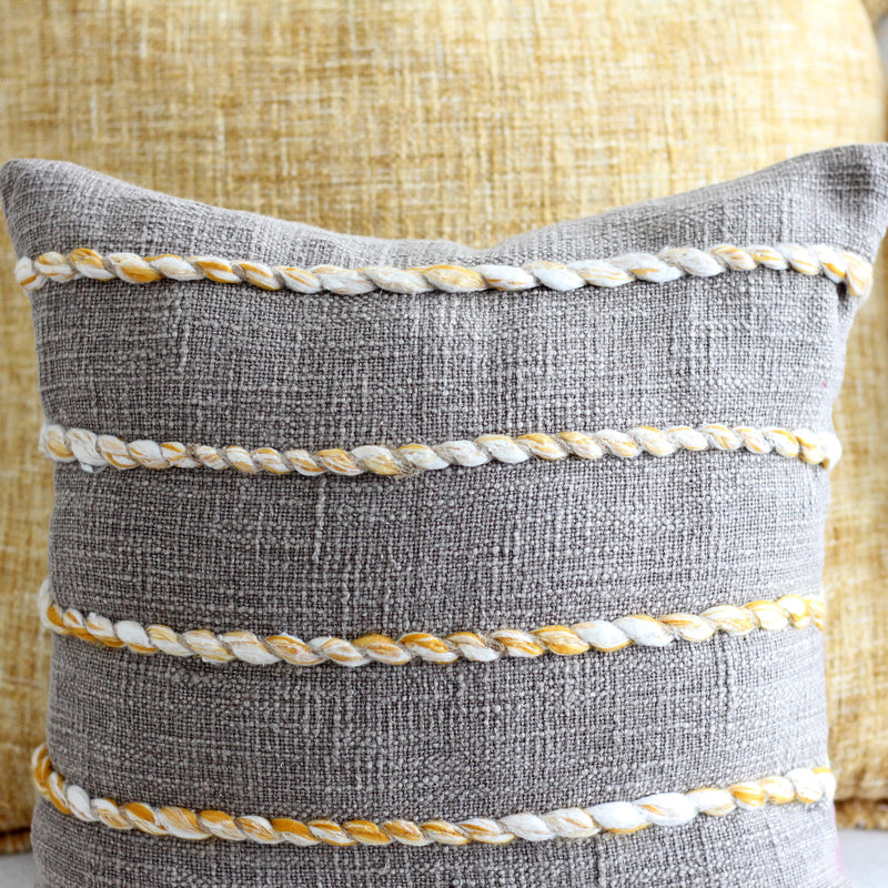 jute cotton pillow case 