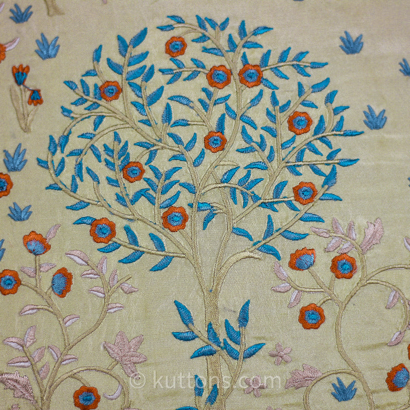 exquisite embroidery on silk pillow case