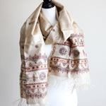 beautiful handwoven hand painted silk wrap stole