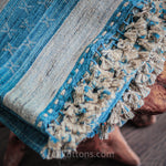 handwoven handcrafted shawl - silk and wool