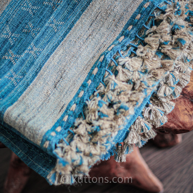 handwoven handcrafted shawl - silk and wool