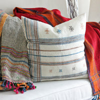 Handwoven Bhujodi Wool Cushion Cover Set, white