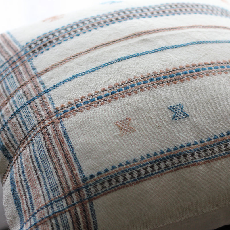 Handmade Bhujodi Wool Cushion Cover Set, close up