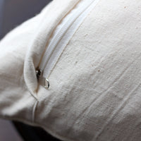 Handcrafted Bhujodi Wool Cushion Cover Set, reverse, zipper
