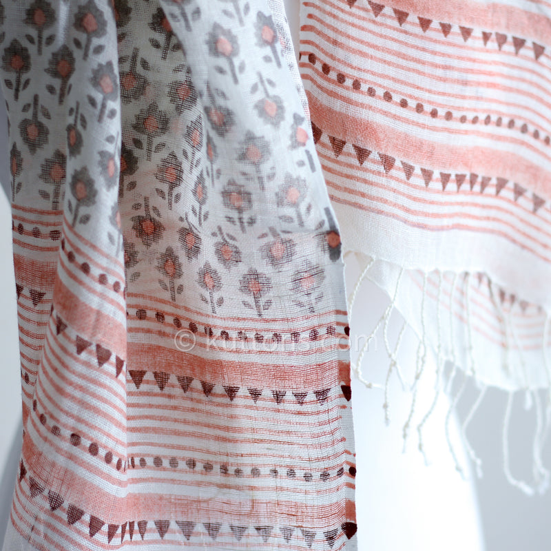 linen stoles, scarf close up detail